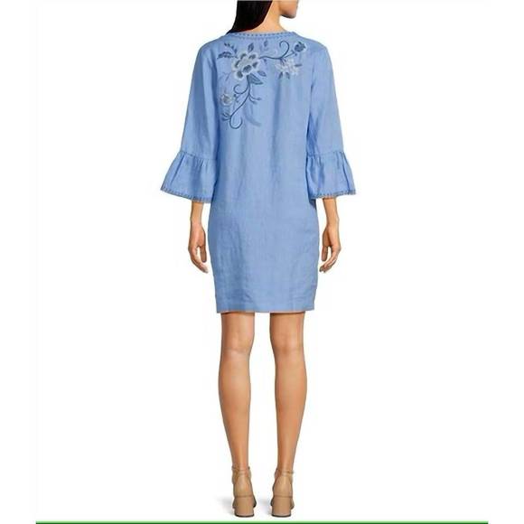 chinese dress ladies Johnny Was Calme Linen Button-Down Mini Dress  AfterRetail